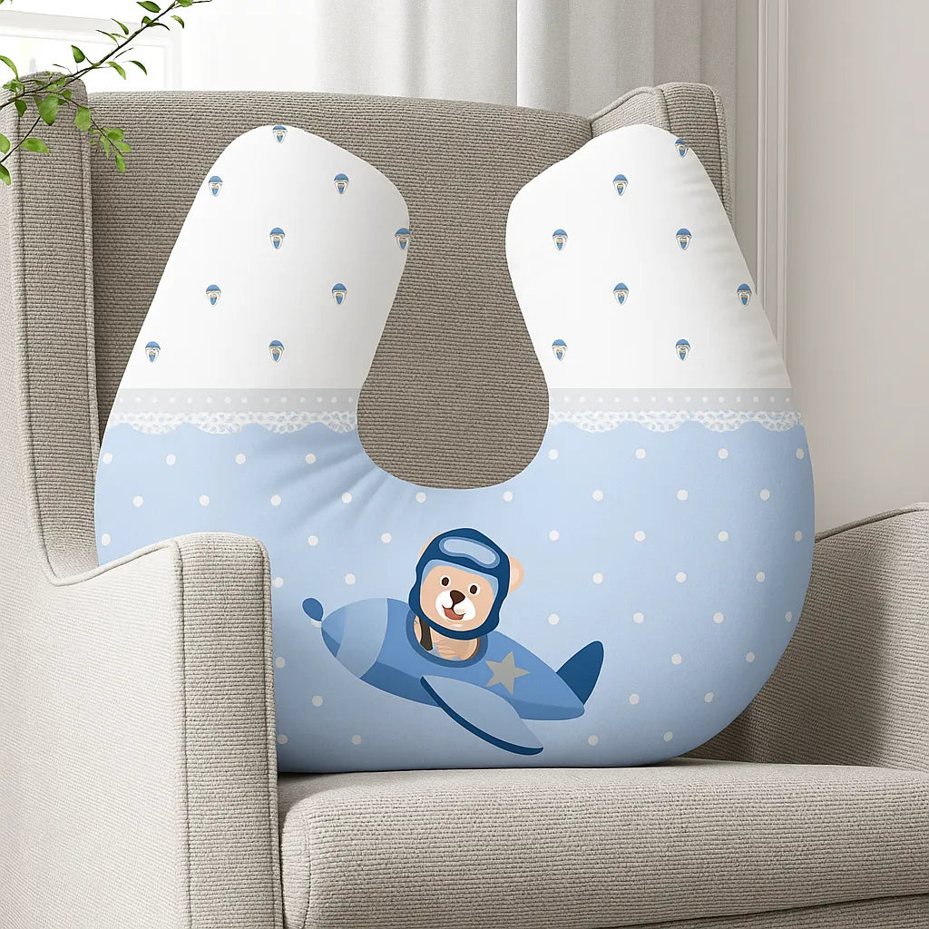 Almofada de Amamentação Ursinho Aviãozinho MAMATELA - MAMATELA