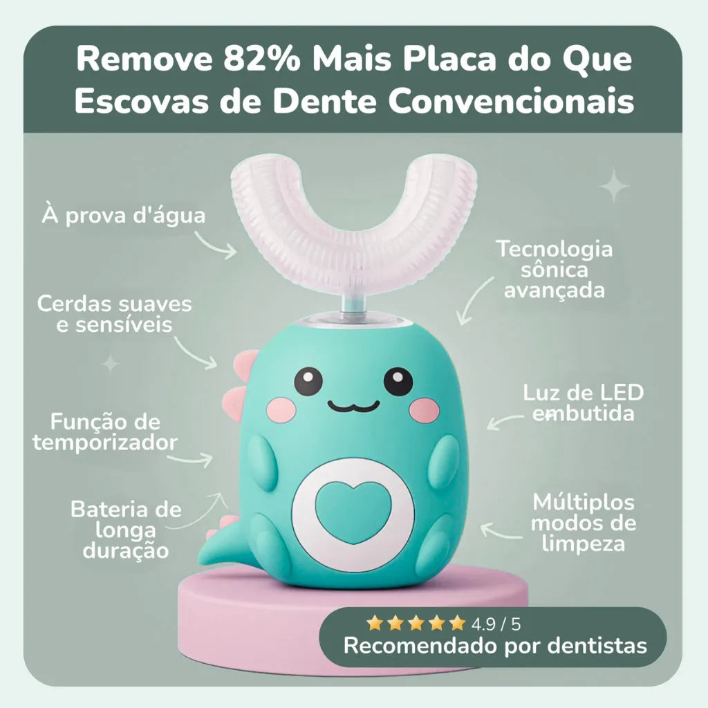 Escova Infantil Elétrica – Utootch 360° Verde