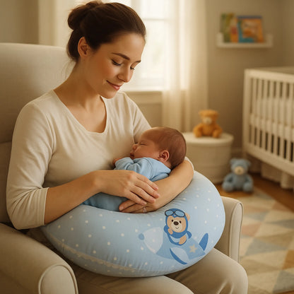 Almofada de Amamentação - Ursinho Aviador - MAMATELA