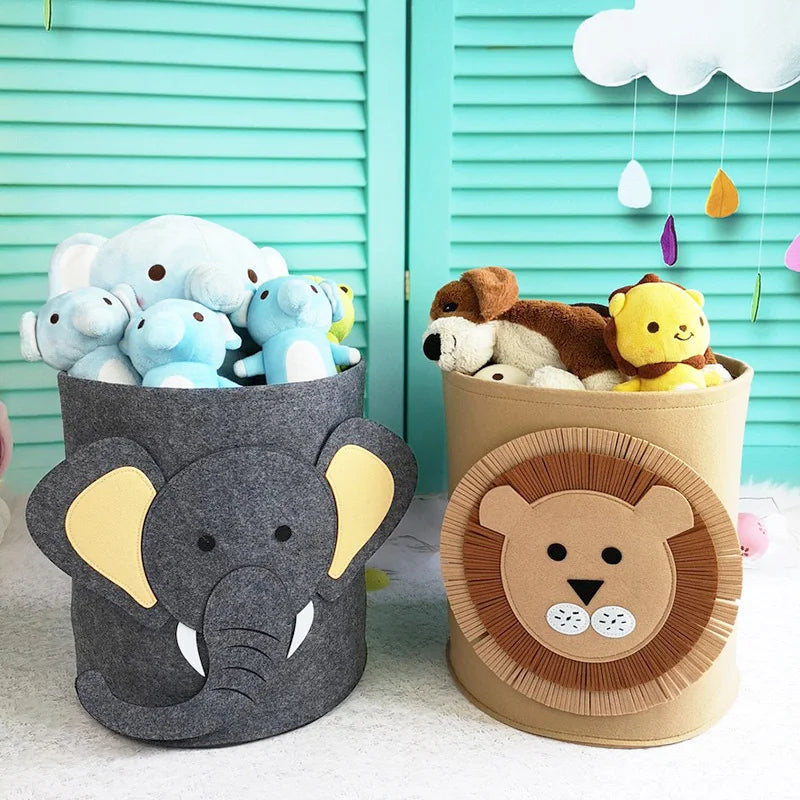 Cesto Organizador Infantil Animais Para Brinquedos e Roupas - MAMATELA