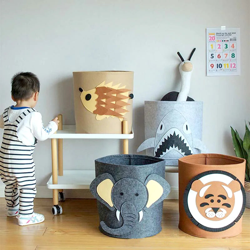 Cesto Organizador Infantil Animais Para Brinquedos e Roupas - MAMATELA