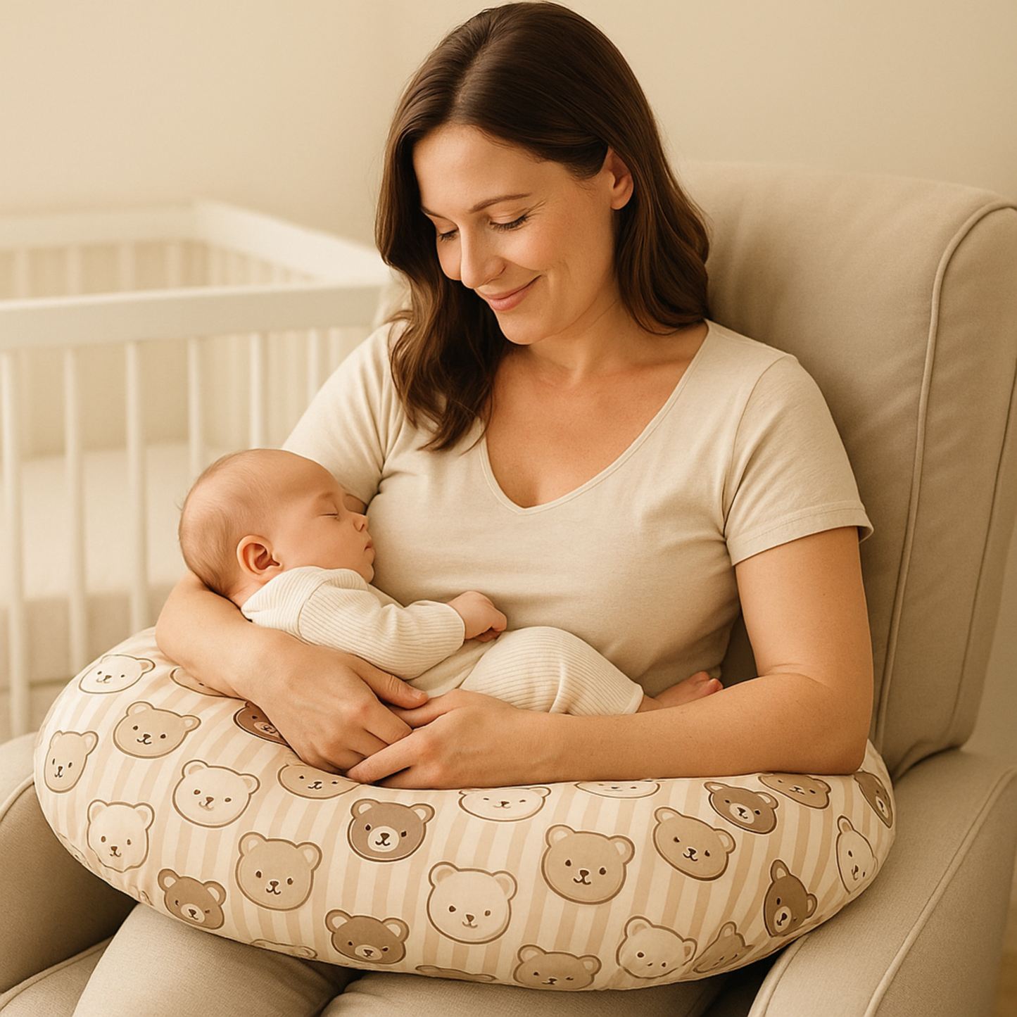 Almofada de Amamentação - Teddy Bear - MAMATELA