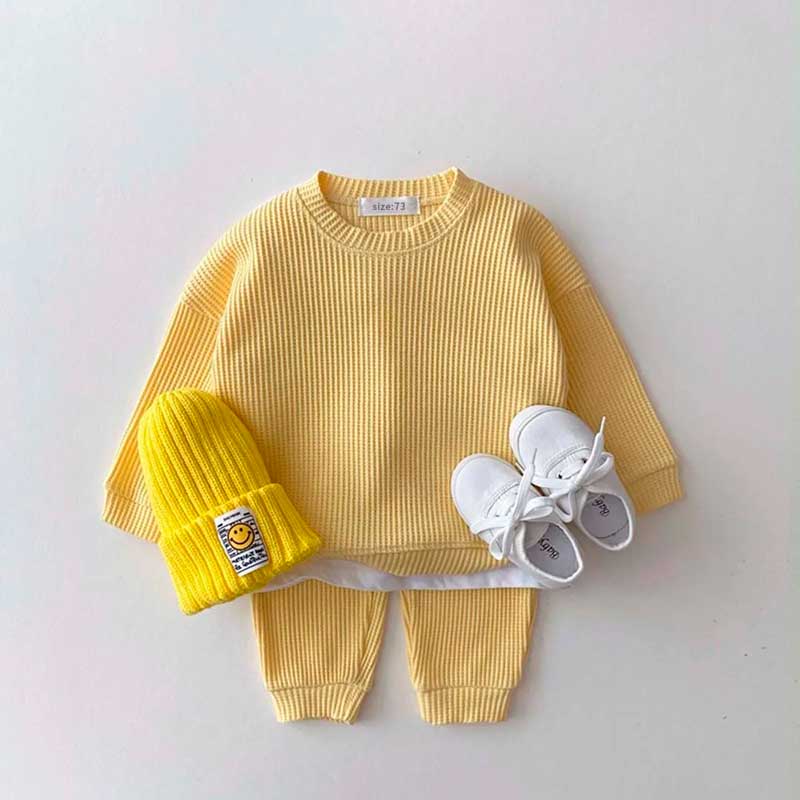 Conjunto de Moletom Bebê Waffle - MAMATELA