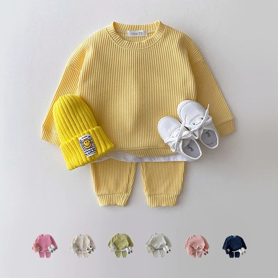 Conjunto de Moletom Bebê Waffle - MAMATELA