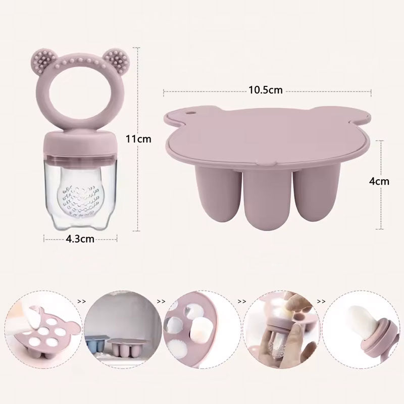 Kit Forma Para Sorvete e Chupeta Mordedora Askrim - MAMATELA
