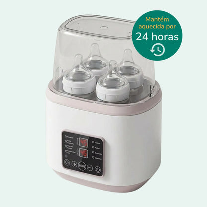 Aquecedor de mamadeira Heats Up Pro com função de manter o leite aquecido por 24 horas, aquecedor de mamadeira estilo Avent com esterilização rápida.