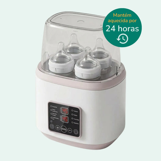 Aquecedor de mamadeira Heats Up Pro com função de manter o leite aquecido por 24 horas, aquecedor de mamadeira estilo Avent com esterilização rápida.