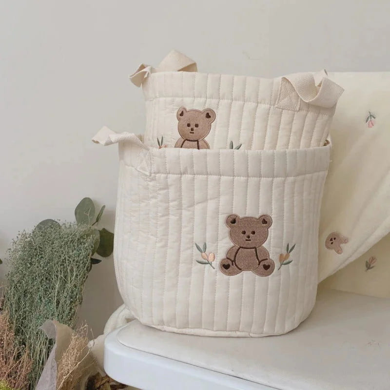 Bolsa Adorável de Algodão com Bordado - MAMATELA