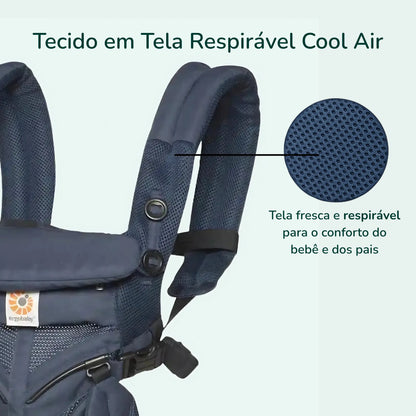 Detalhes do canguru Ergobaby ergonômico para bebê com tecido respirável Cool Air