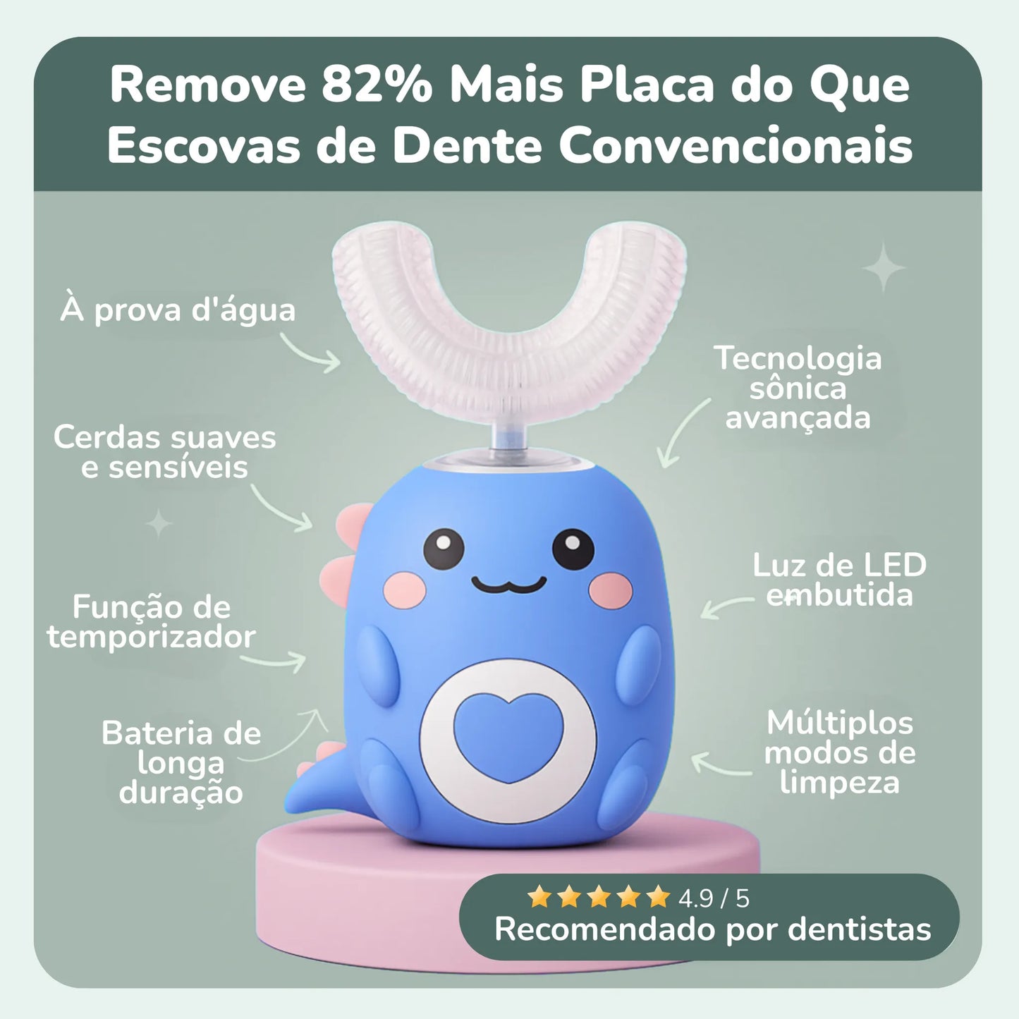 escova dental eletrica infantil