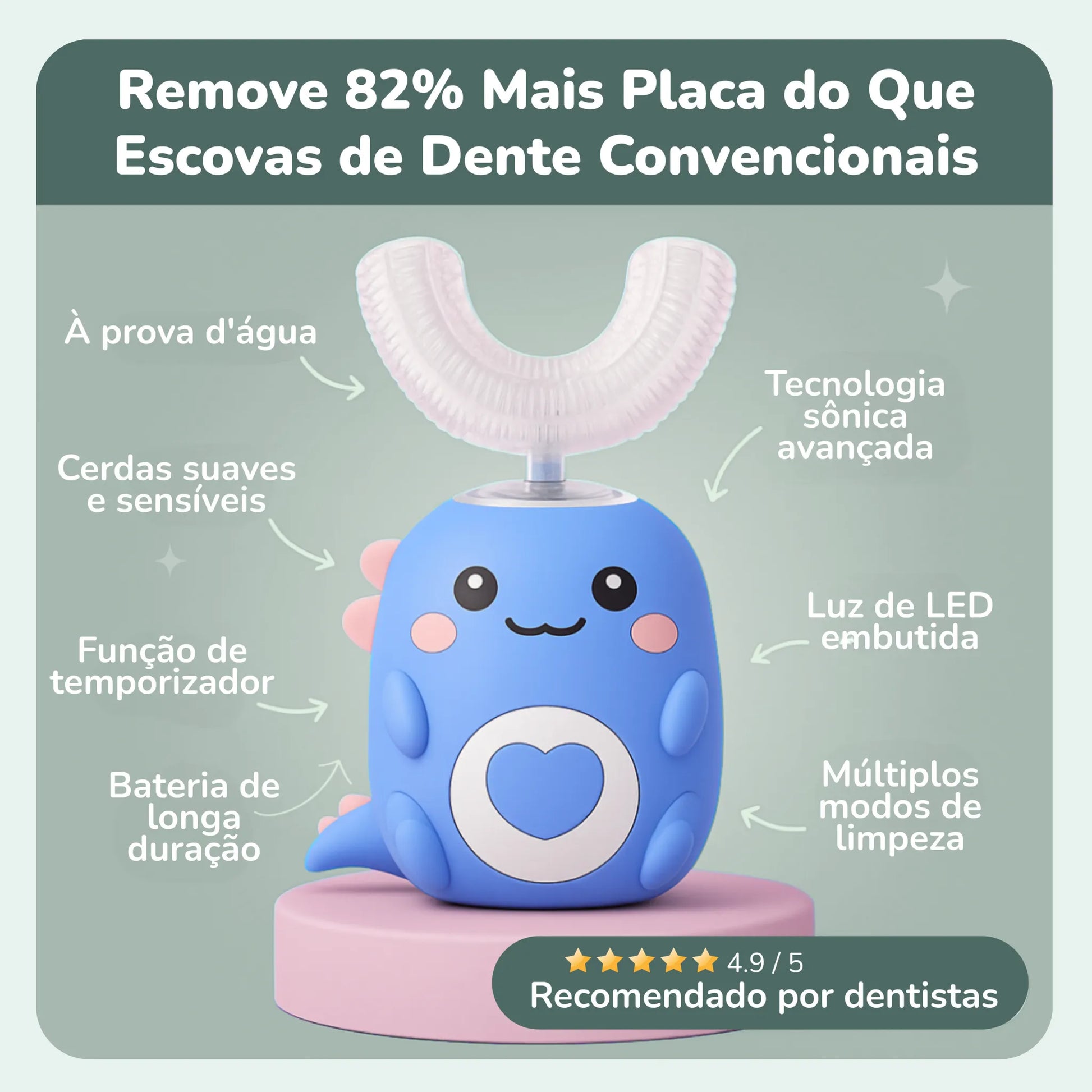 escova dental eletrica infantil