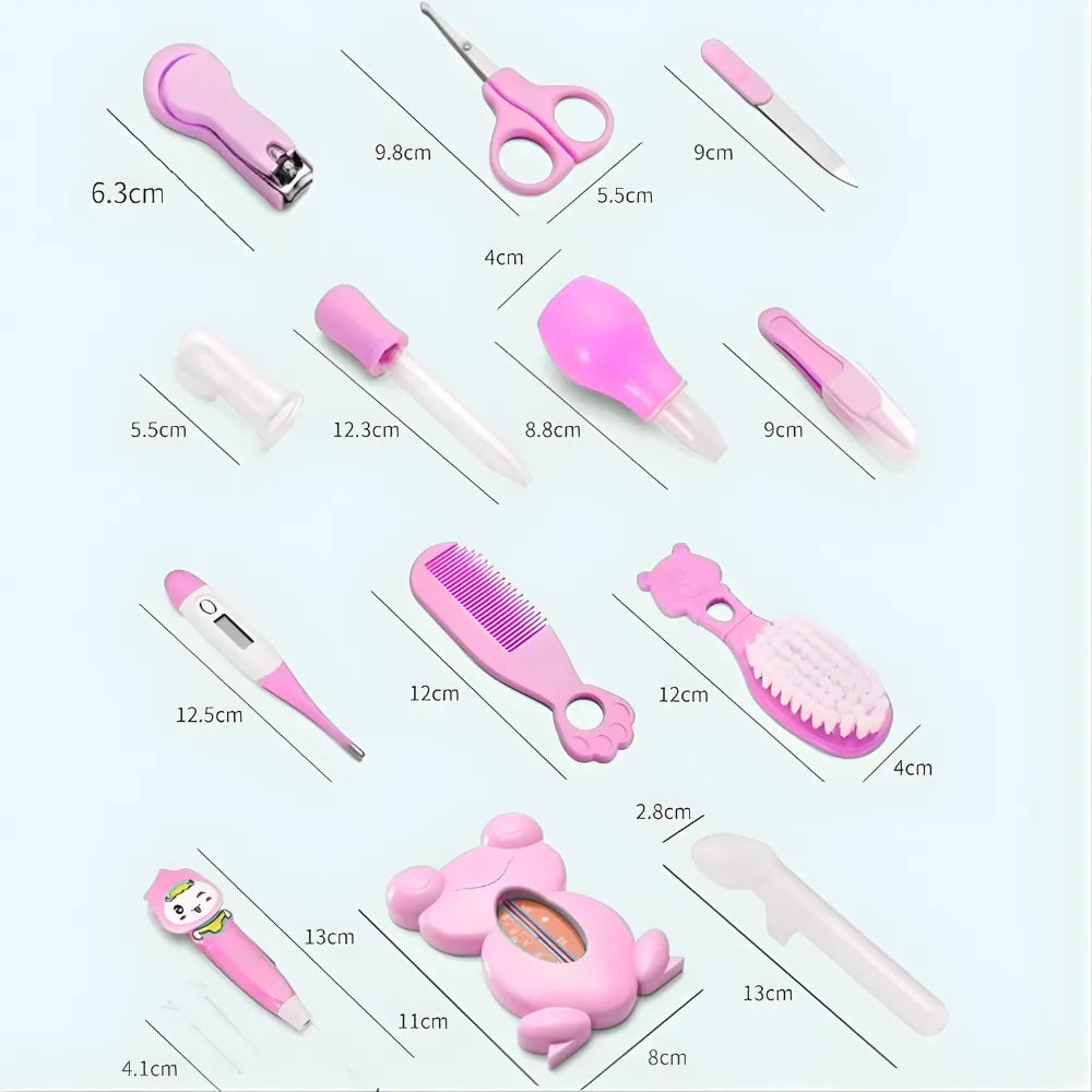 kit higiene para bebê recém nascido com acessórios em tamanho ideal para uso seguro
