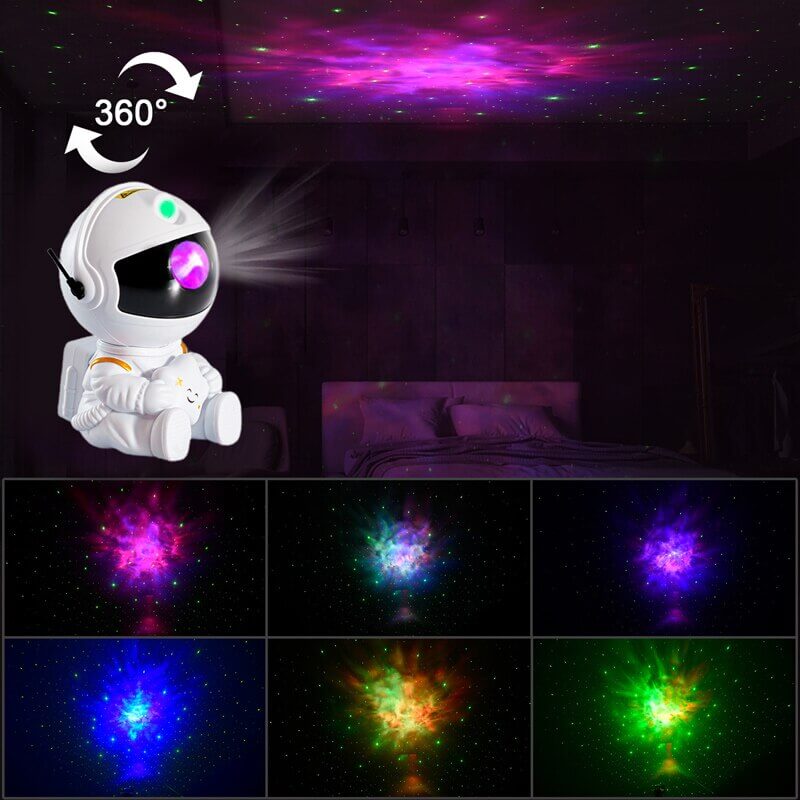 Projetor Astronauta de Estrelas e Galáxias - MAMATELA