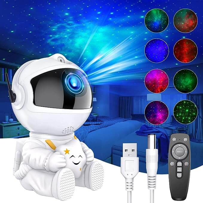 Projetor Astronauta de Estrelas e Galáxias - MAMATELA