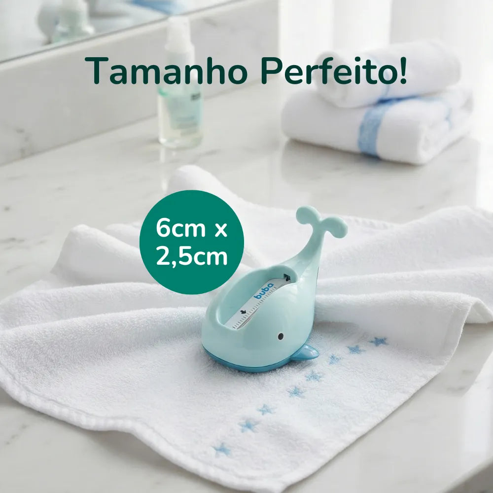 termômetro de banheira para bebê com tamanho ideal para uso diário