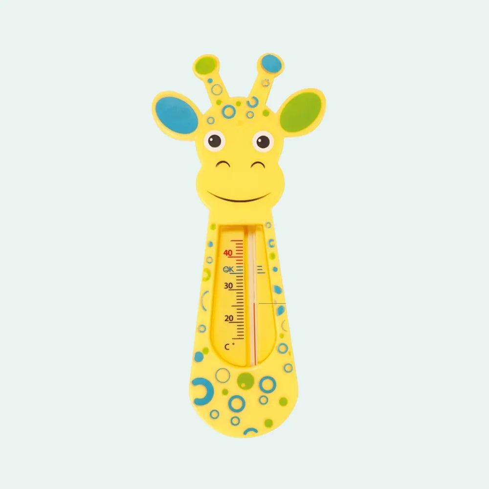 termômetro de banho para bebê com design divertido em formato de girafa