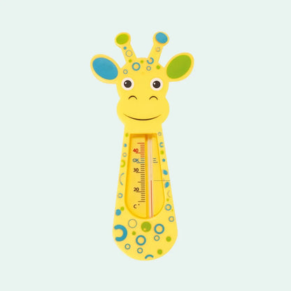 termômetro de banho para bebê com design divertido em formato de girafa