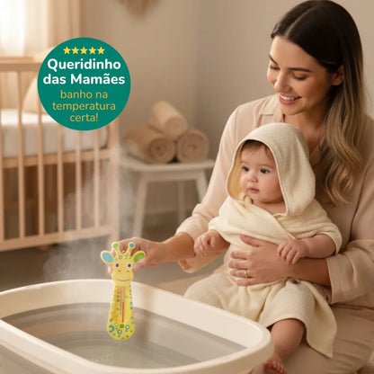 termômetro para banho auxiliando no banho do bebê com mais segurança